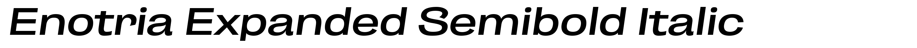 Enotria Expanded Semibold Italic